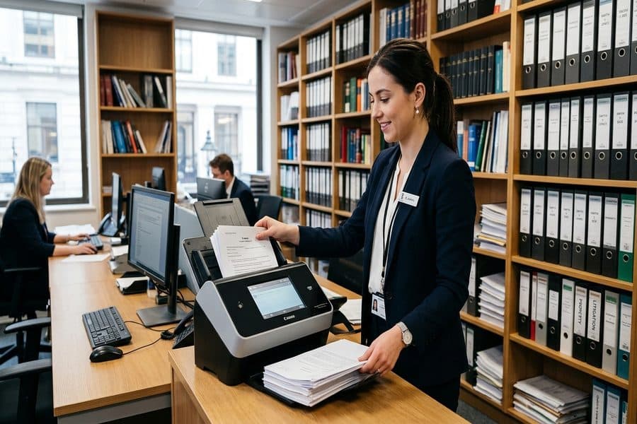Document scanning in a law firm