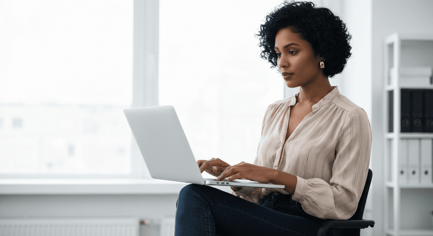 Small business owner using Plustek network scanner to scan documents directly to Microsoft SharePoint